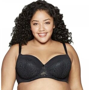Auden Women's Bra 44C Plus Size BalconetteCoverage Lightly Lined Bra New